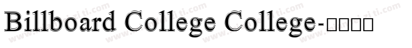 Billboard College College字体转换